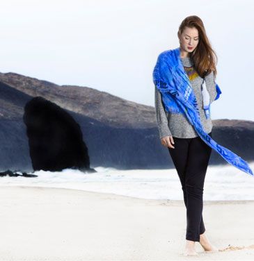 Foulard Paris News Blue